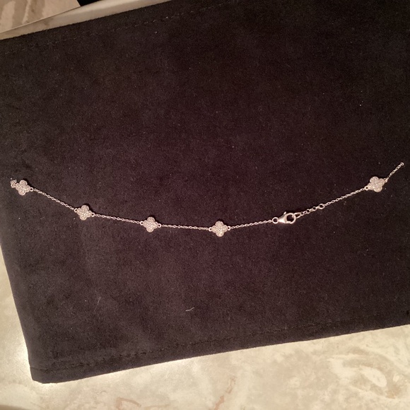 Effy diamond and Sterling Silver Clover motif bracelet - 7.5 inches - flaw - Picture 9 of 14